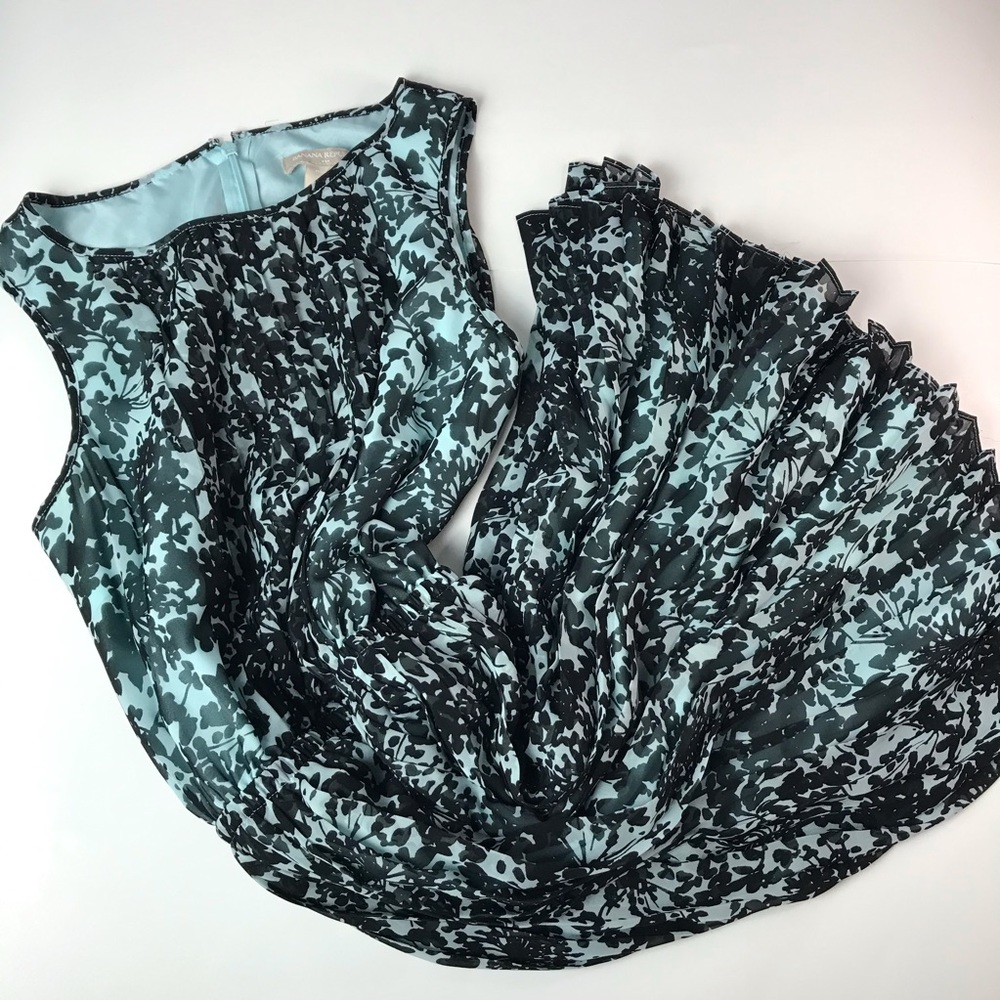 Banana Republic Dress Blue Black Sleeveless size 2 - Picture 8 of 14